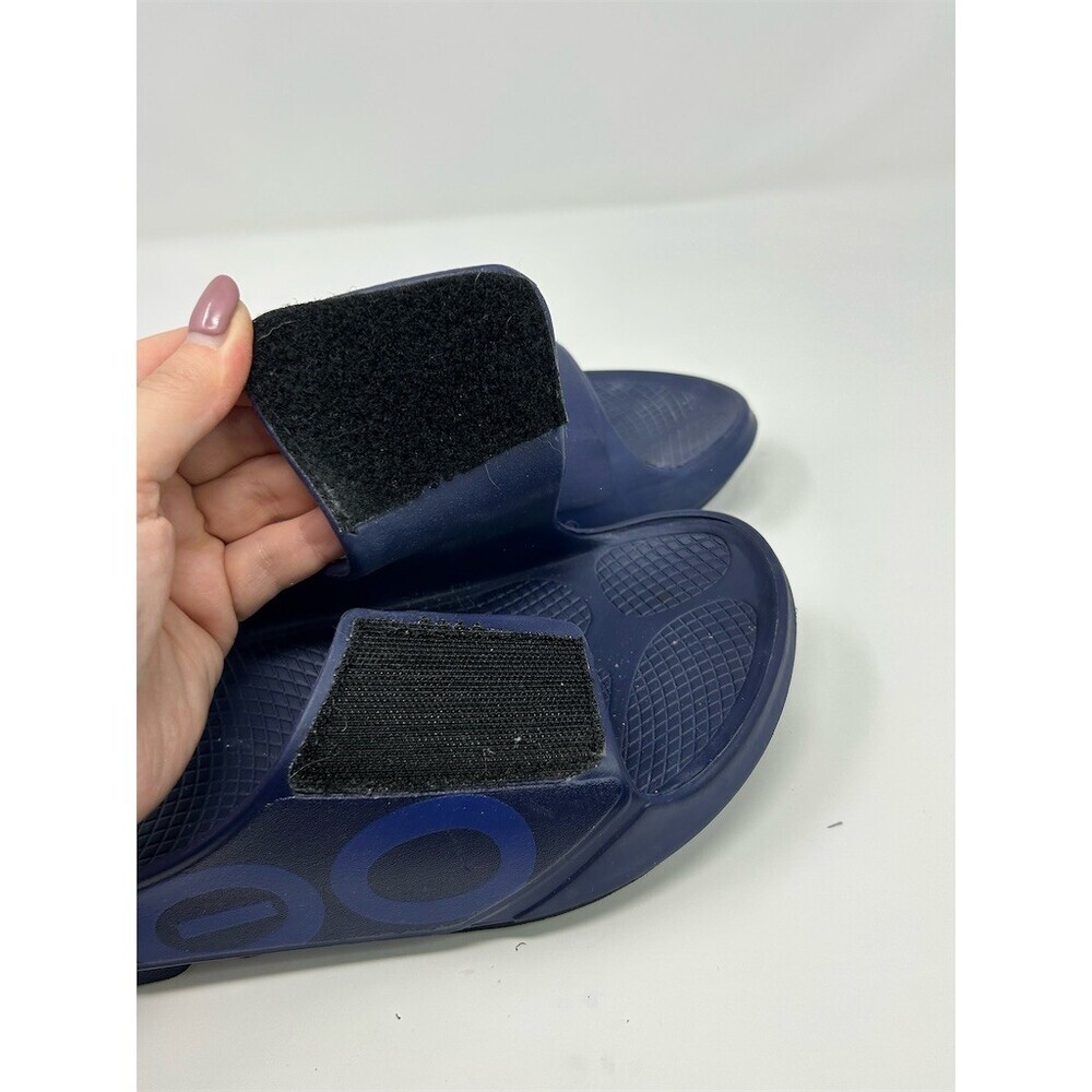 OOFOS OOahh Sport Flex Recovery Slide Sandals Unisex Navy Blue Size 41 - Picture 12 of 12